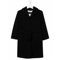 Dolce & Gabbana Kids Casaco com amarração na cintura - Preto