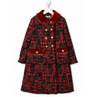 Dolce & Gabbana Kids Casaco de tweed com abotoamento duplo - Vermelho