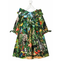 Dolce & Gabbana Kids Chemise com estampa de selva - Verde