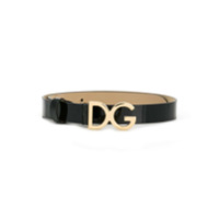 Dolce & Gabbana Kids Cinto com placa de logo - Preto