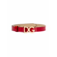 Dolce & Gabbana Kids Cinto com placa de logo - Vermelho