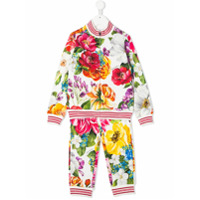 Dolce & Gabbana Kids Conjunto esportivo com estampa floral - Branco