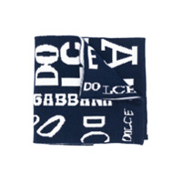Dolce & Gabbana Kids Echarpe com estampa de logo - Azul