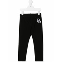 Dolce & Gabbana Kids embroidered logo track pants - Preto