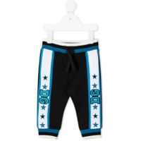 Dolce & Gabbana Kids embroidered logo track trousers - Preto