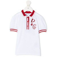 Dolce & Gabbana Kids embroidered polo shirt - Branco