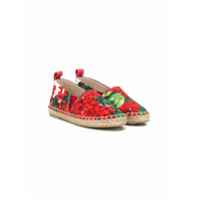 Dolce & Gabbana Kids Espadrille floral - Vermelho
