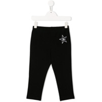 Dolce & Gabbana Kids Legging com estampa de estrela e logo - Preto