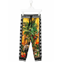 Dolce & Gabbana Kids Legging com logo de palmeira - Preto