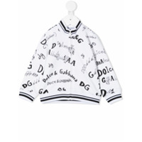 Dolce & Gabbana Kids logo letter-print sweatshirt - Branco