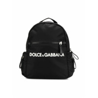 Dolce & Gabbana Kids logo printed backpack - Preto