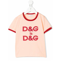 Dolce & Gabbana Kids logo short-sleeve T-shirt - Rosa