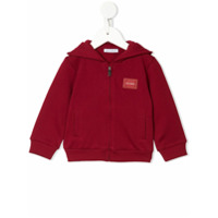 Dolce & Gabbana Kids Macaquinho com capuz e placa de logo - Vermelho