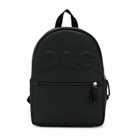 Dolce & Gabbana Kids Mochila com logo gravado - Preto