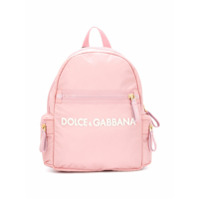 Dolce & Gabbana Kids Mochila com placa de logo - Rosa