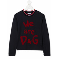 Dolce & Gabbana Kids Moletom com estampa We Are D&G - Azul
