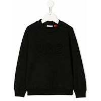Dolce & Gabbana Kids Moletom com logo bordado - Preto