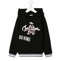 Dolce & Gabbana Kids Moletom DG King com capuz - Preto