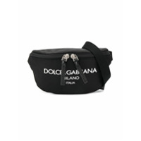 Dolce & Gabbana Kids Pochete com estampa de logo - Preto