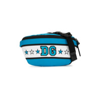 Dolce & Gabbana Kids Pochete com patch DG - Azul
