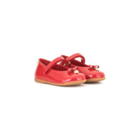 Dolce & Gabbana Kids Sapatilha com velcro e detalhe de laço - Vermelho