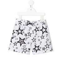 Dolce & Gabbana Kids Short de natação com estampa de estrelas - Branco