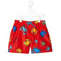 Dolce & Gabbana Kids Short de natação com estampa - Vermelho