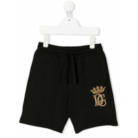 Dolce & Gabbana Kids Short esportivo com bordado - Preto
