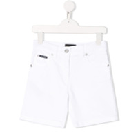 Dolce & Gabbana Kids Short jeans com logo - Branco