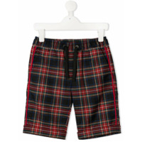 Dolce & Gabbana Kids Short xadrez com ajuste no cintura - Vermelho
