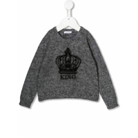 Dolce & Gabbana Kids Suéter com bordado - Preto