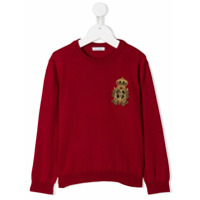Dolce & Gabbana Kids Suéter com bordado - Vermelho