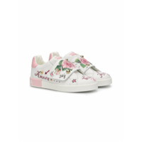 Dolce & Gabbana Kids Tênis com estampa de rosas tropicais - Branco
