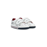 Dolce & Gabbana Kids Tênis de couro com logo - Branco