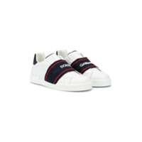 Dolce & Gabbana Kids Tênis slip-on com detalhe de recortes - Branco