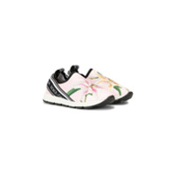 Dolce & Gabbana Kids Tênis slip-on com estampa floral - Rosa