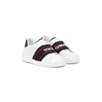 Dolce & Gabbana Kids Tênis slip-on detalhe de recortes - Branco