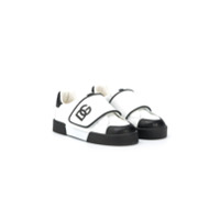 Dolce & Gabbana Kids touch-strap DG sneakers - Branco