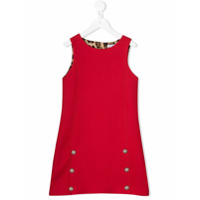 Dolce & Gabbana Kids Vestido com aplicação de botões - Vermelho
