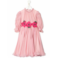 Dolce & Gabbana Kids Vestido com detalhe de estampa floral - Rosa