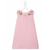 Dolce & Gabbana Kids Vestido com detalhe de rosa