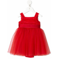 Dolce & Gabbana Kids Vestido de festa com tule - Vermelho