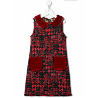 Dolce & Gabbana Kids Vestido de tweed sem mangas - Vermelho