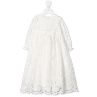 Dolce & Gabbana Kids Vestido evasê com renda - Branco