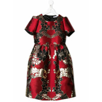 Dolce & Gabbana Kids Vestido jacquard floral - Vermelho