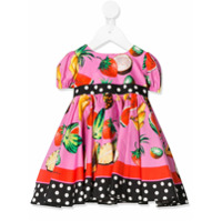 Dolce & Gabbana Kids Vestido mini com estampa gráfica - Rosa