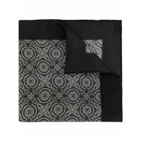 Dolce & Gabbana Lenço de bolso com estampa geométrica de seda - Preto
