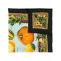 Dolce & Gabbana Lenço de seda com estampa de abóbora - Azul