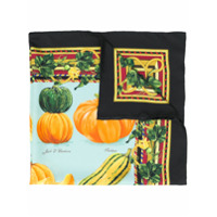 Dolce & Gabbana Lenço de seda com estampa de abóbora - Preto