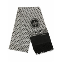 Dolce & Gabbana Lenço de seda com estampa monogramada - Branco